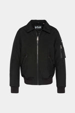 Black 100% polyester bomber jacket - Image n°5