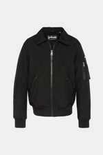 Black 100% polyester bomber jacket - Image n°5