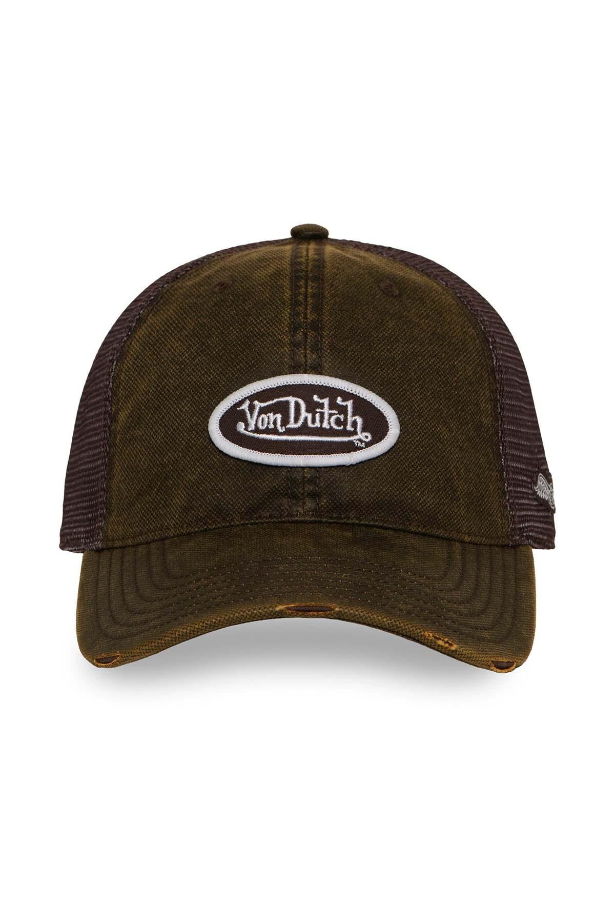 Dark khaki coated cotton baseball cap - Image n°3
