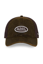Dark khaki coated cotton baseball cap - Image n°3