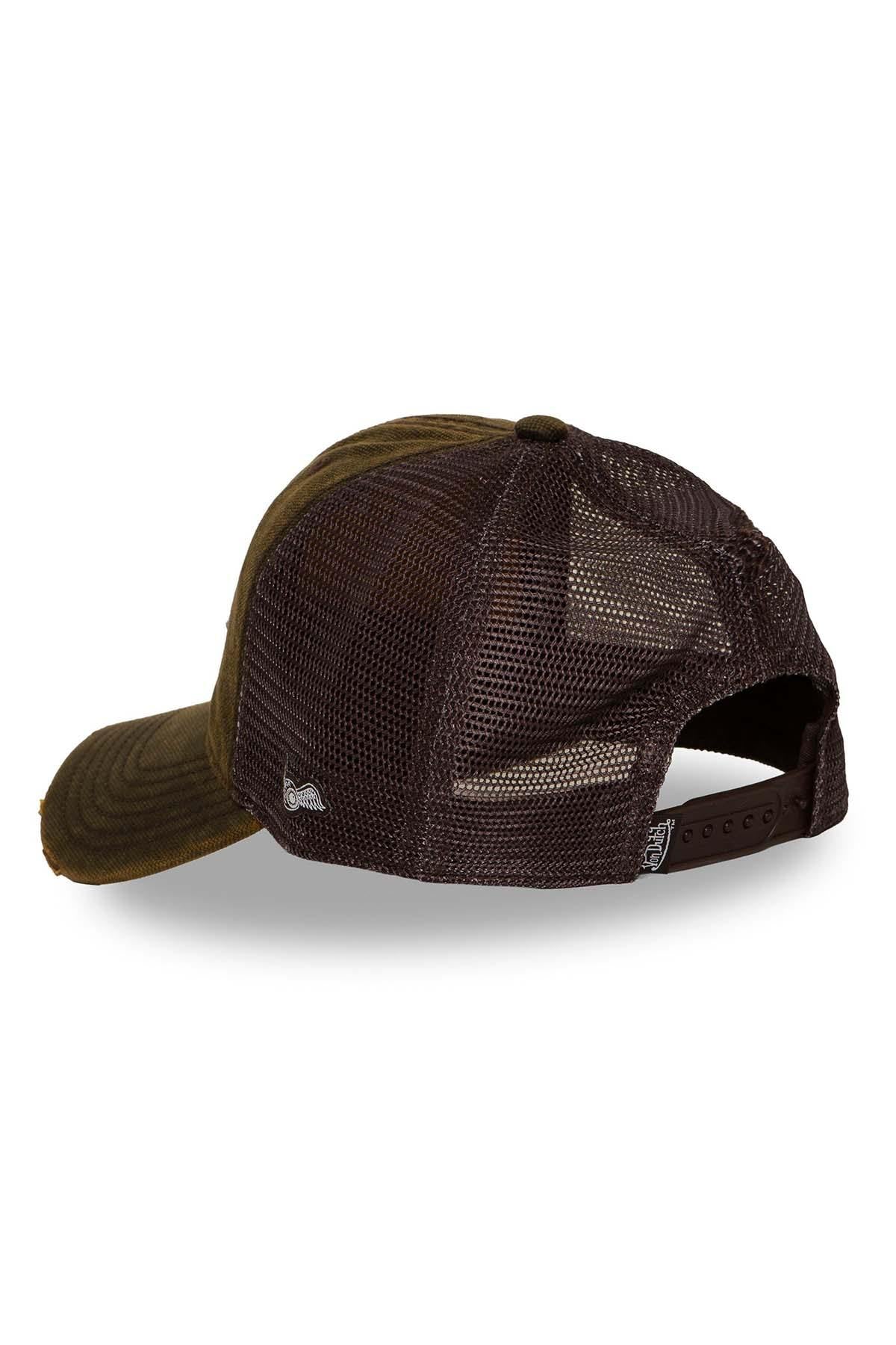 Dark khaki coated cotton baseball cap - Image n°2