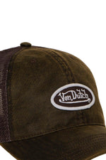 Dark khaki coated cotton baseball cap - Image n°4