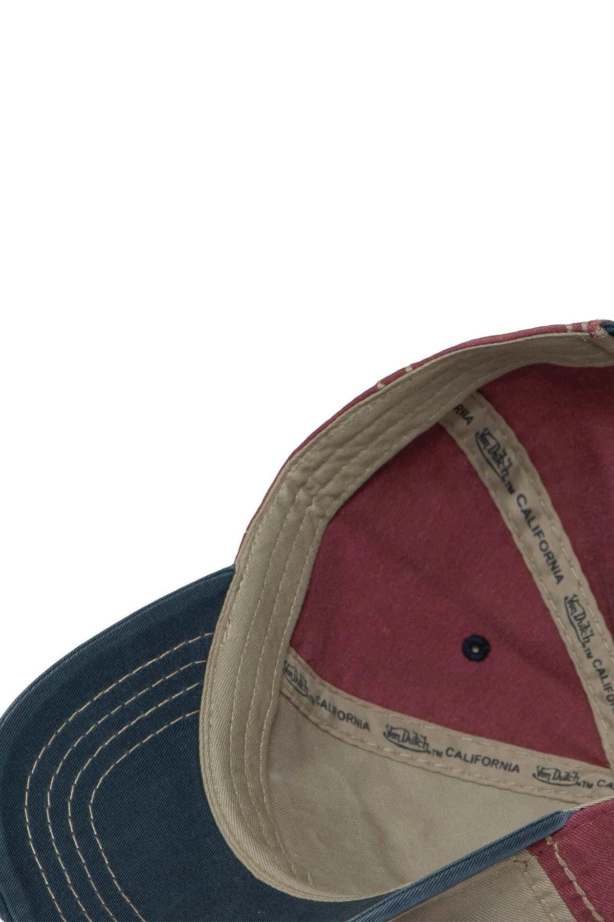 Tricolor baseball cap with embroidery and distressed visor - Image n°6