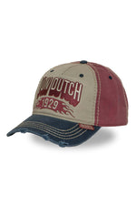 Tricolor baseball cap with embroidery and distressed visor - Image n°7
