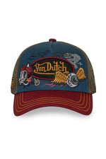 Tricolor trucker cap with multiple patches - Image n°3