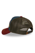 Tricolor trucker cap with multiple patches - Image n°2