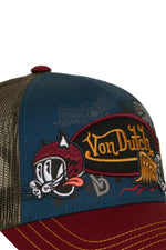 Tricolor trucker cap with multiple patches - Image n°4