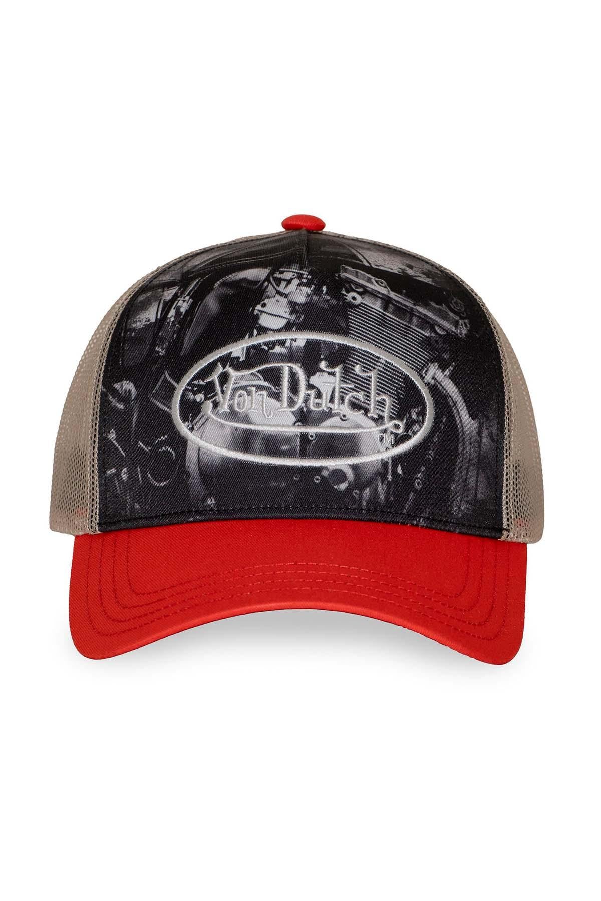 Trucker cap with print and embroidered logo - Image n°3