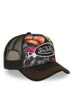 Black trucker cap with colorful prints - Image n°2