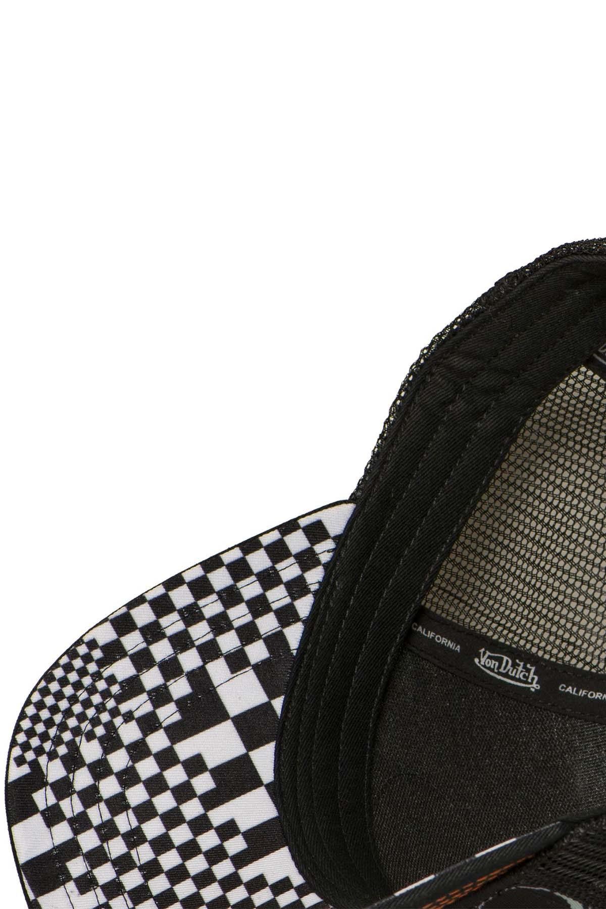 Black trucker cap with colorful prints - Image n°4