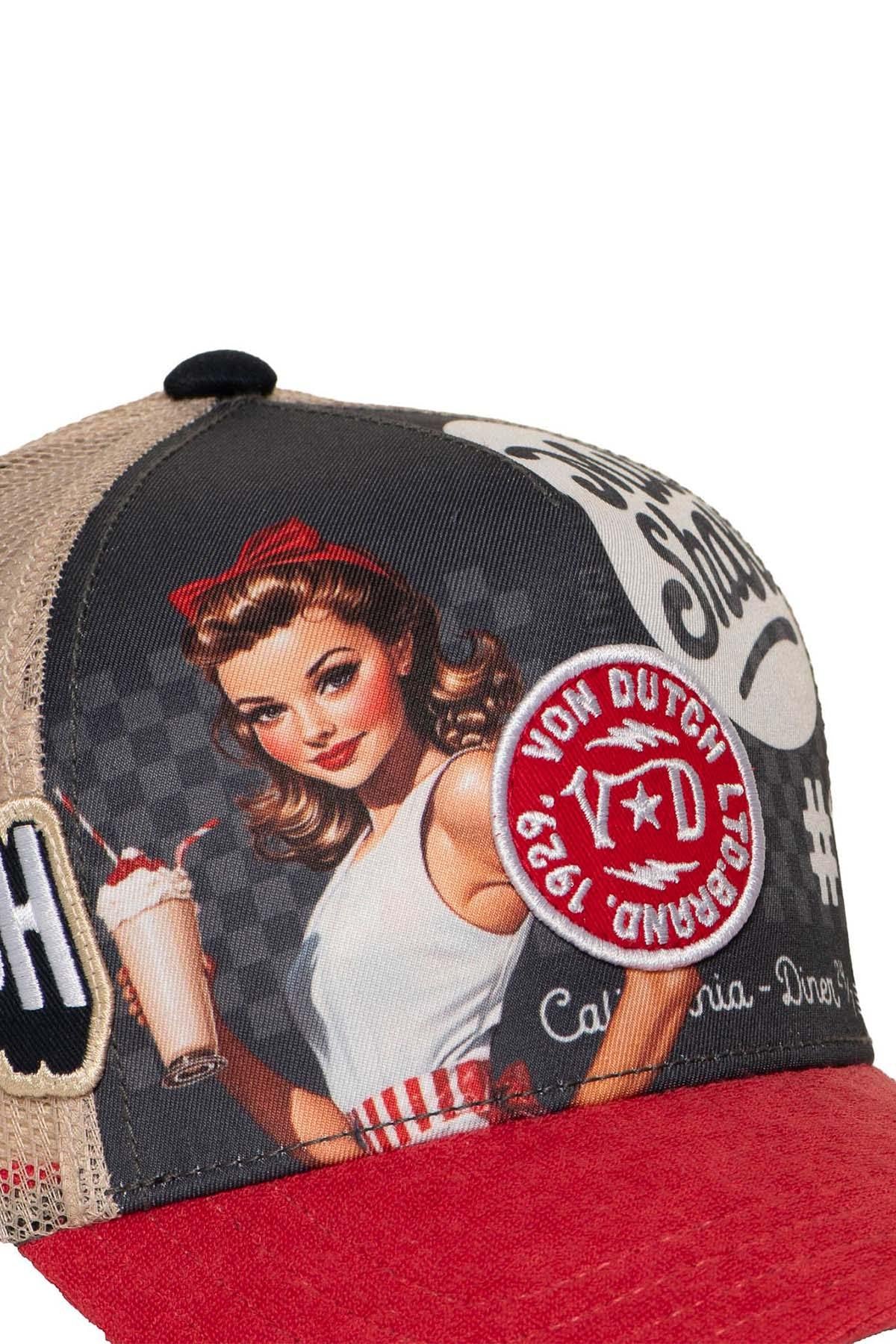 Trucker cap with vintage pin-up print - Image n°4