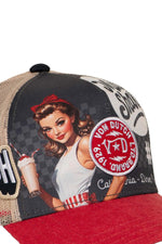 Trucker cap with vintage pin-up print - Image n°4