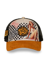 Black and mustard printed trucker cap - Image n°3