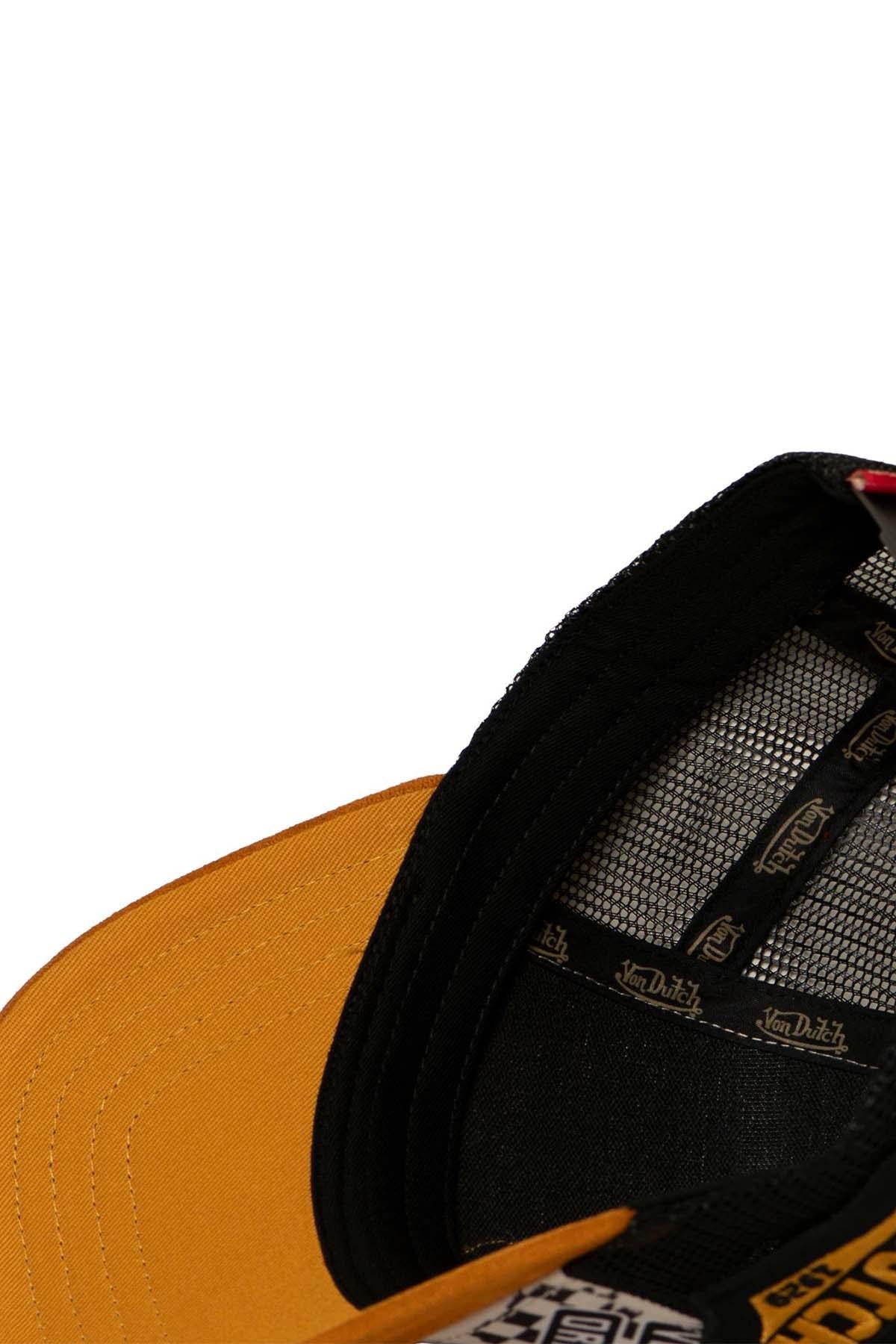 Black and mustard printed trucker cap - Image n°6