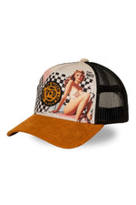 Black and mustard printed trucker cap - Image n°7
