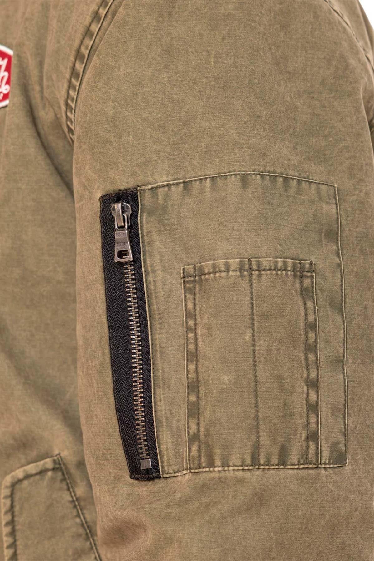 Textile bomber jacket with patch - Image n°8