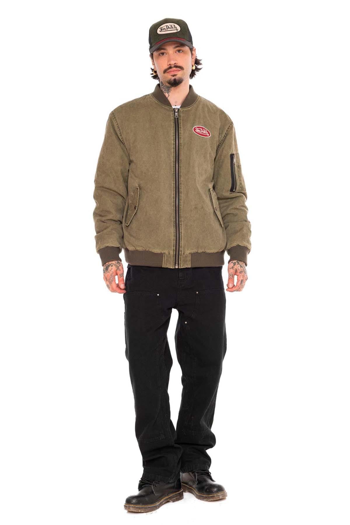 Textile bomber jacket with patch - Image n°5