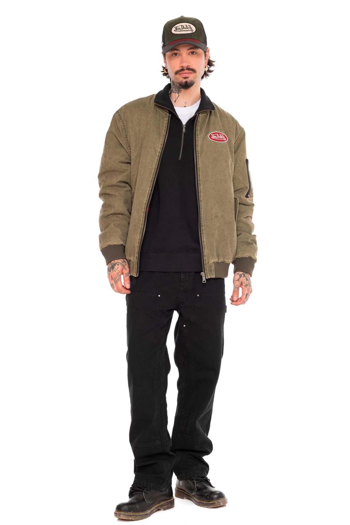 Textile bomber jacket with patch - Image n°10