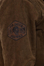Dark khaki corduroy overshirt - Image n°4