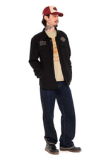 Black rock-style twill overshirt - Image n°7