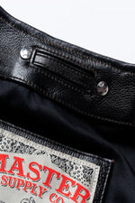 Men's black cowhide leather vest - Image n°11