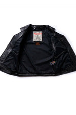 Men's black cowhide leather vest - Image n°6