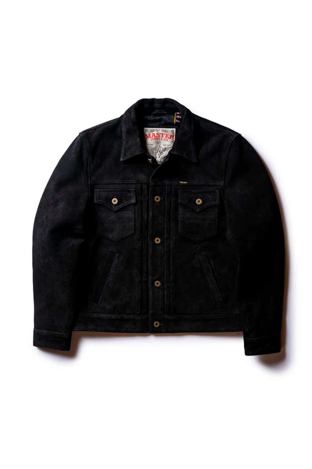Midnight blue suede jacket with Western embroidery - Image n°7