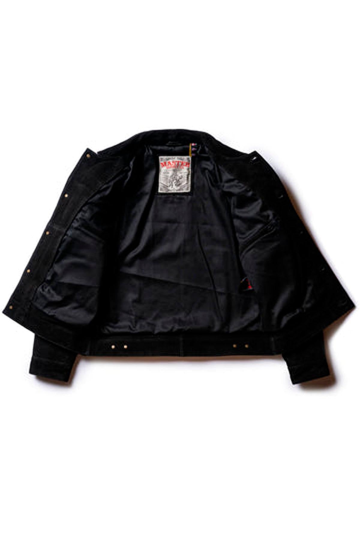 Midnight blue suede jacket with Western embroidery - Image n°8
