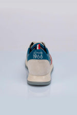 Ocean blue racing leather sneakers - Image n°3