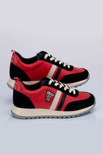 Racing red leather sneakers - Image n°1