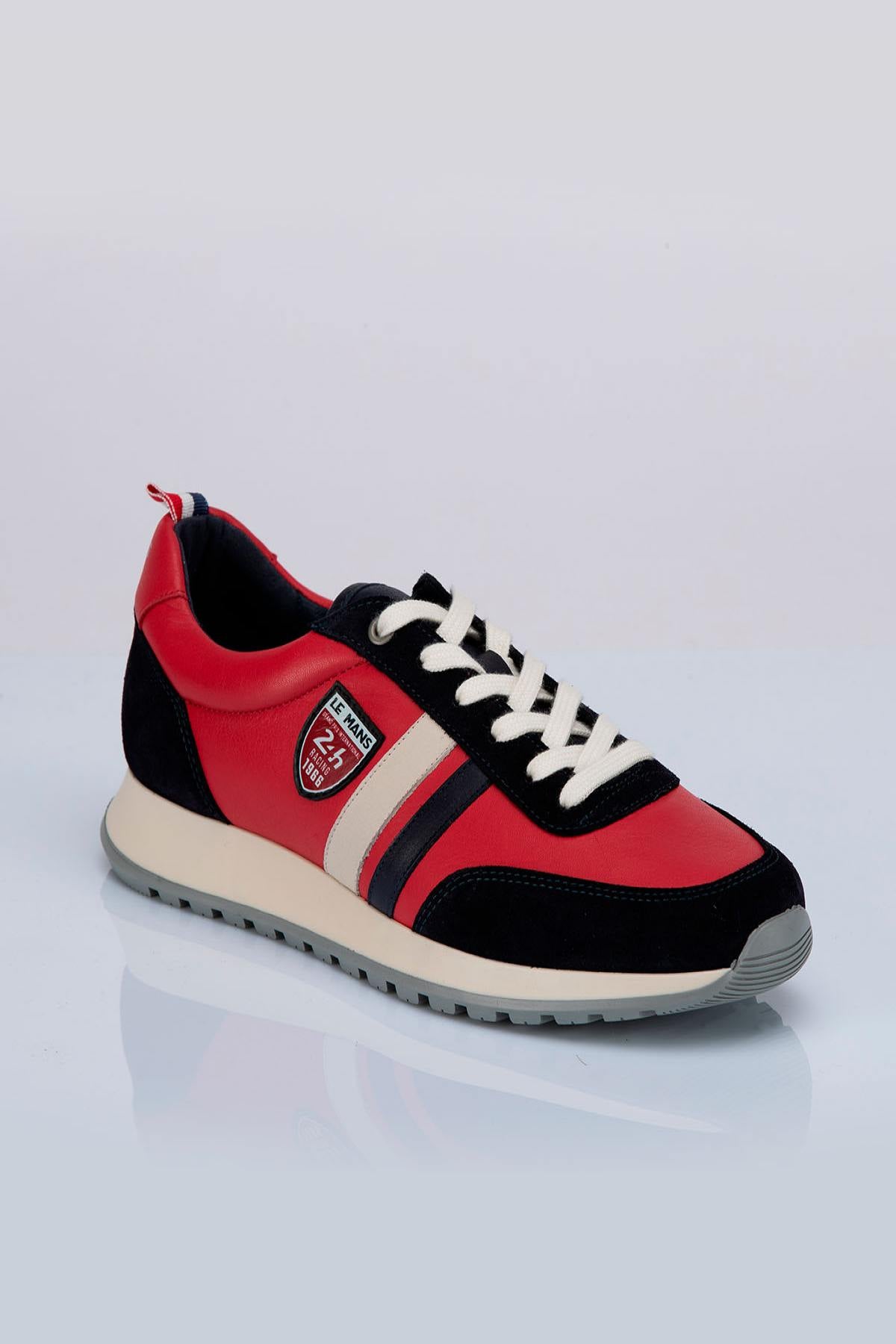 Racing red leather sneakers - Image n°2