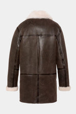 Brown shearling coat - Image n°2