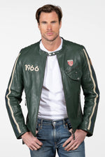 24 Hours of Le Mans green racing leather jacket - Image n°5