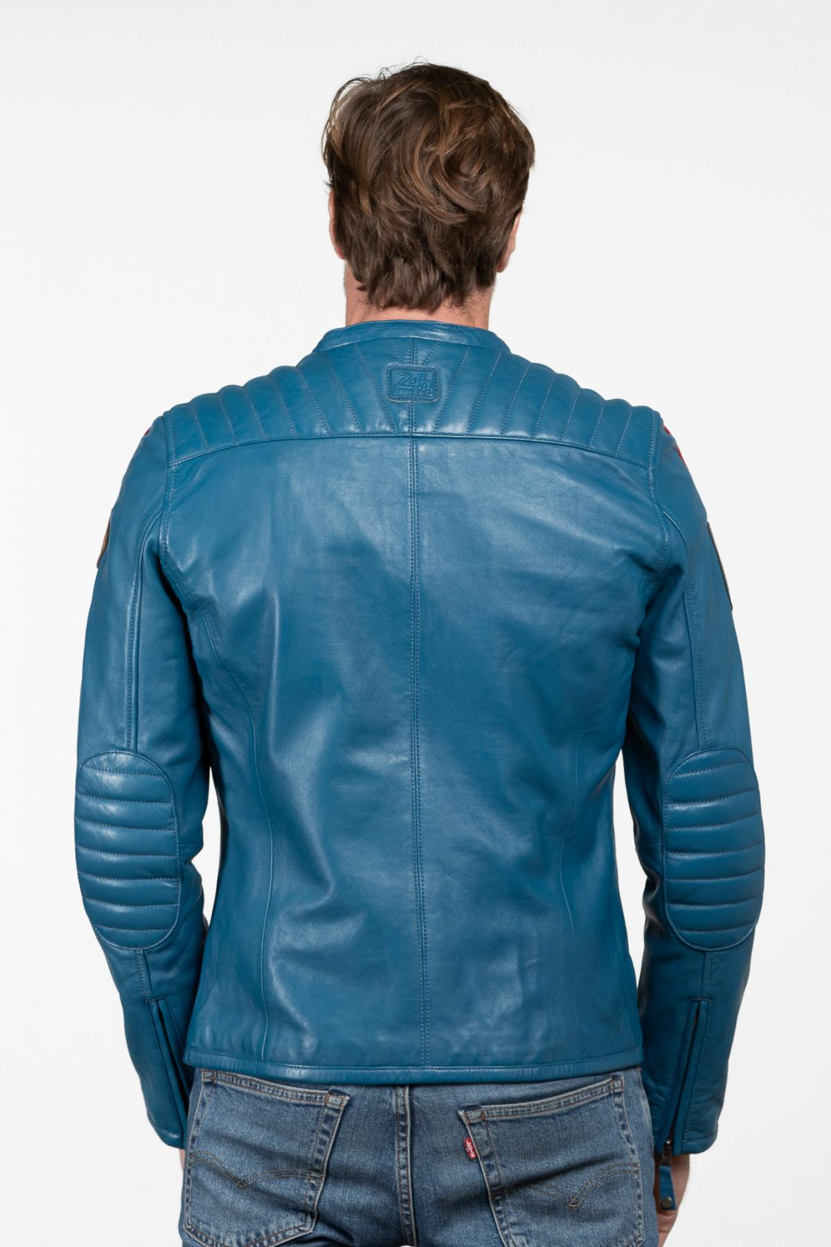 24 Hours of Le Mans Ocean Blue Racing Leather Jacket - Image n°3