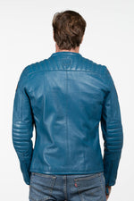 24 Hours of Le Mans Ocean Blue Racing Leather Jacket - Image n°3