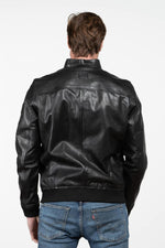 Men's black 24h Le Mans racing leather jacket - Image n°3