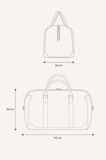 Green leather racing-style 48-hour travel bag - Image n°4