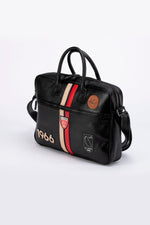24 Hours of Le Mans black leather messenger bag - Image n°2
