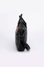 24 Hours of Le Mans black leather messenger bag - Image n°3