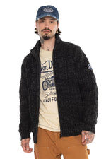  Knitted zip-up vest with Von Dutch badge - Image n°5