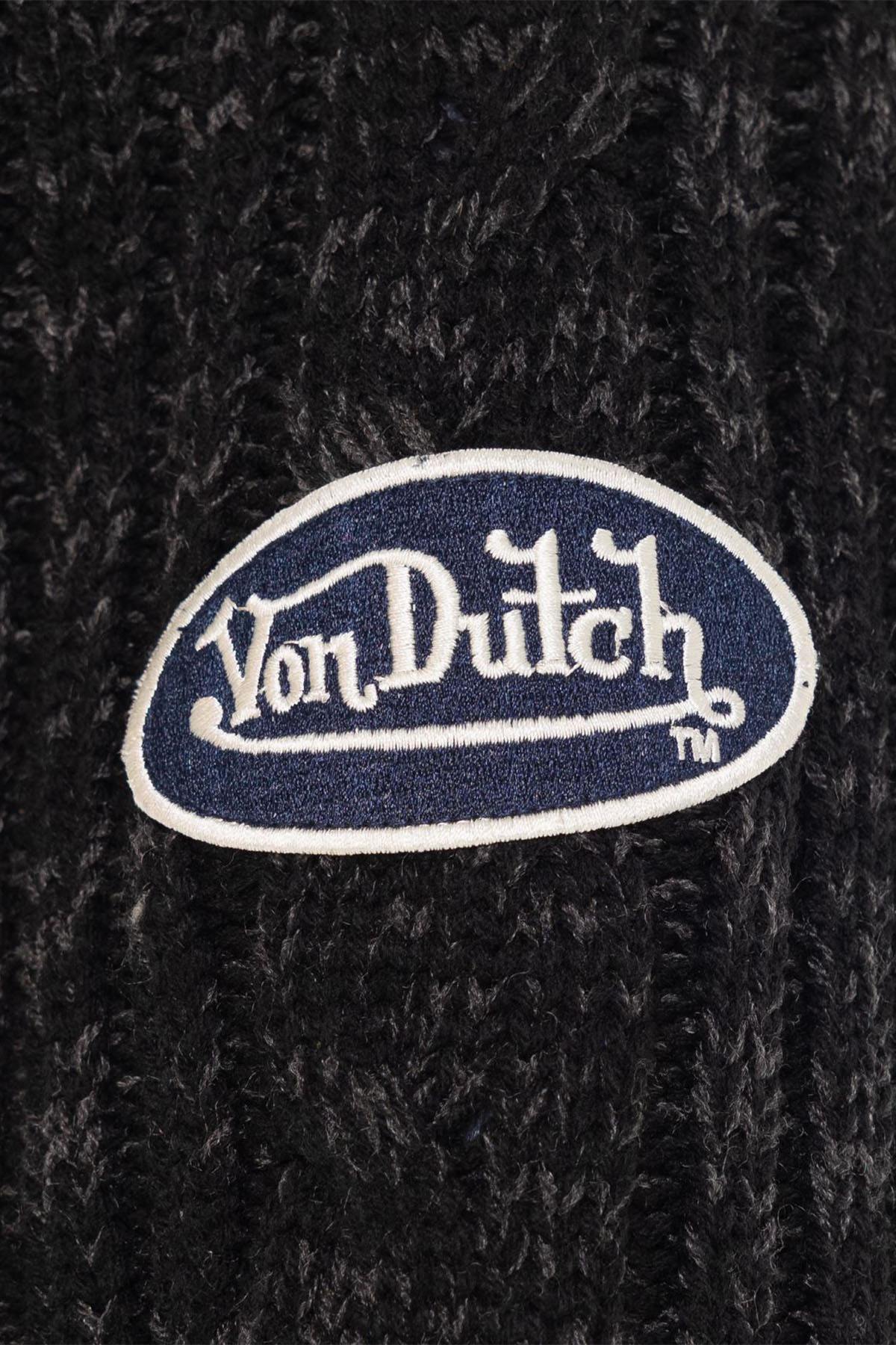  Knitted zip-up vest with Von Dutch badge - Image n°8