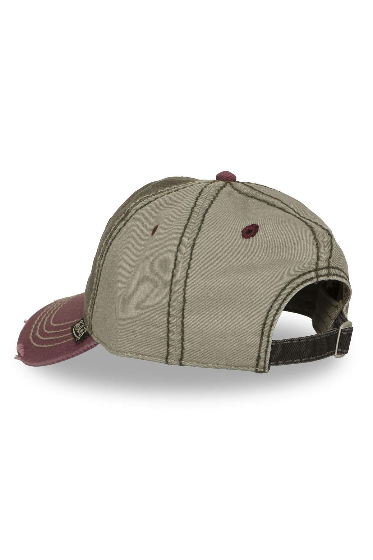 Khaki baseball cap with embroidery - Image n°4