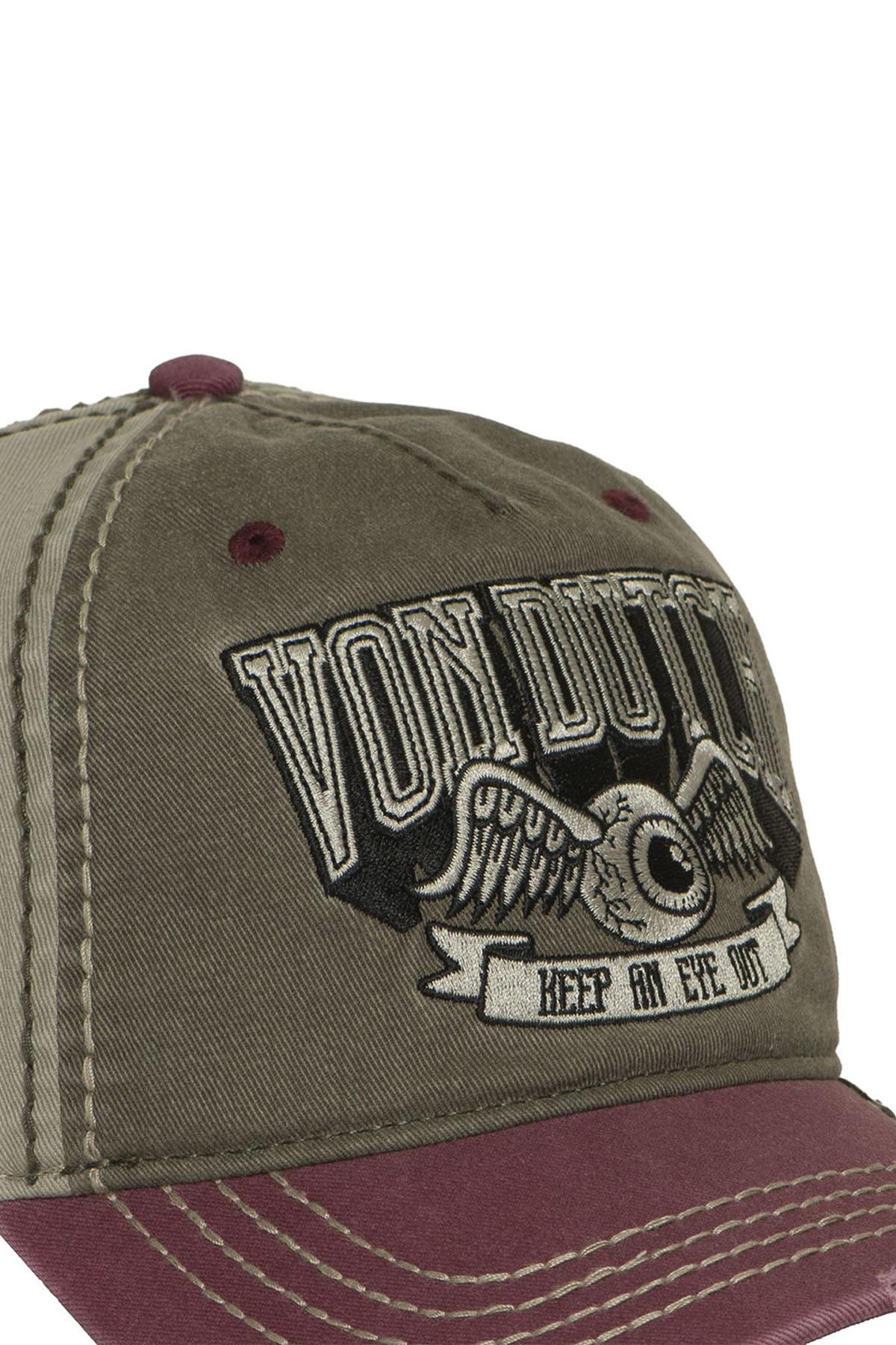 Khaki baseball cap with embroidery - Image n°6