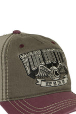 Khaki baseball cap with embroidery - Image n°6