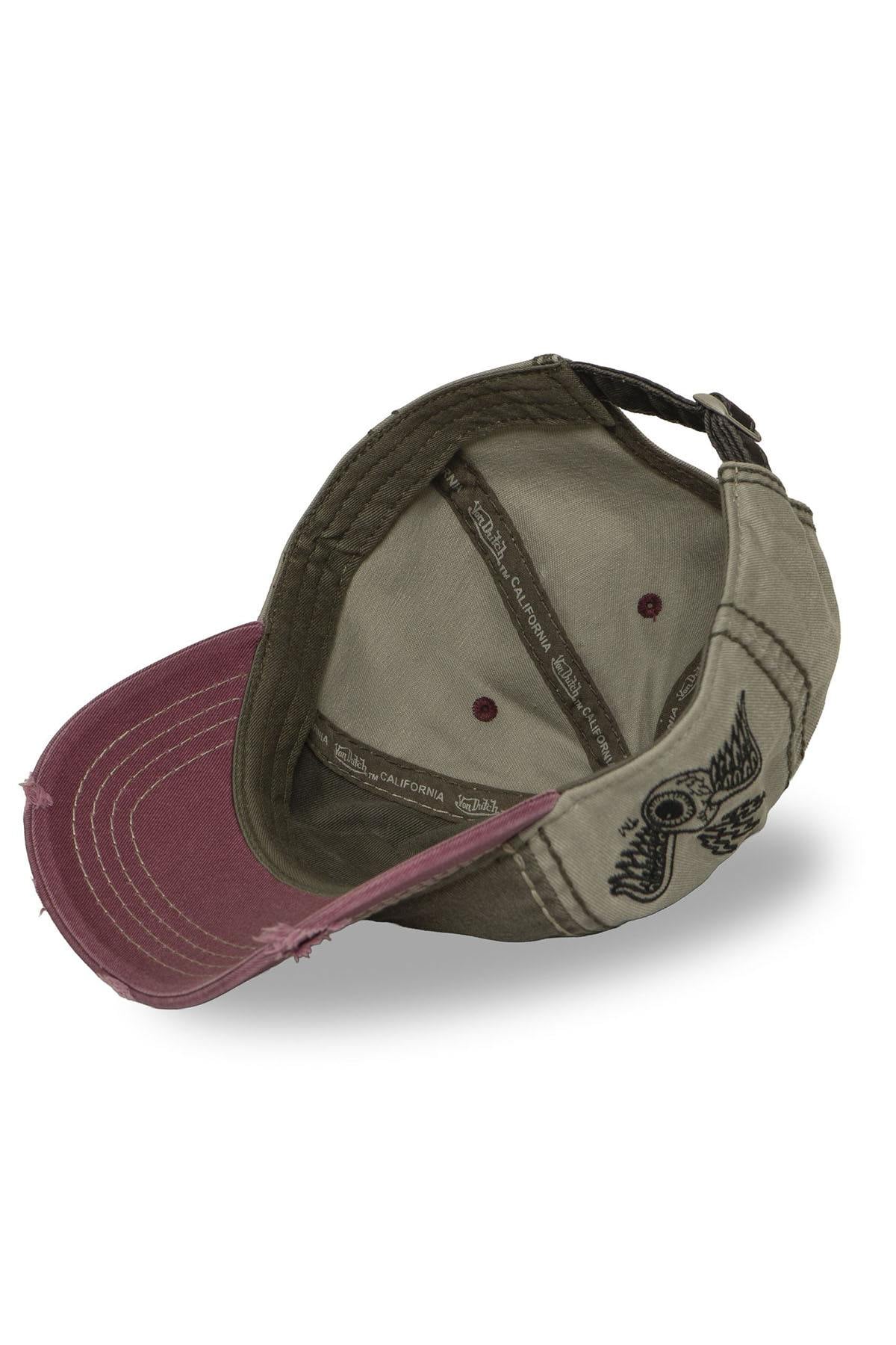 Khaki baseball cap with embroidery - Image n°5