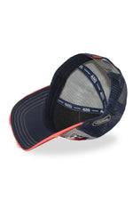 Red and grey trucker cap with patch and print - Image n°5