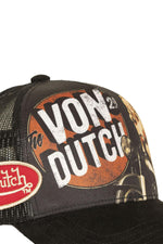 Black trucker cap with print - Image n°6