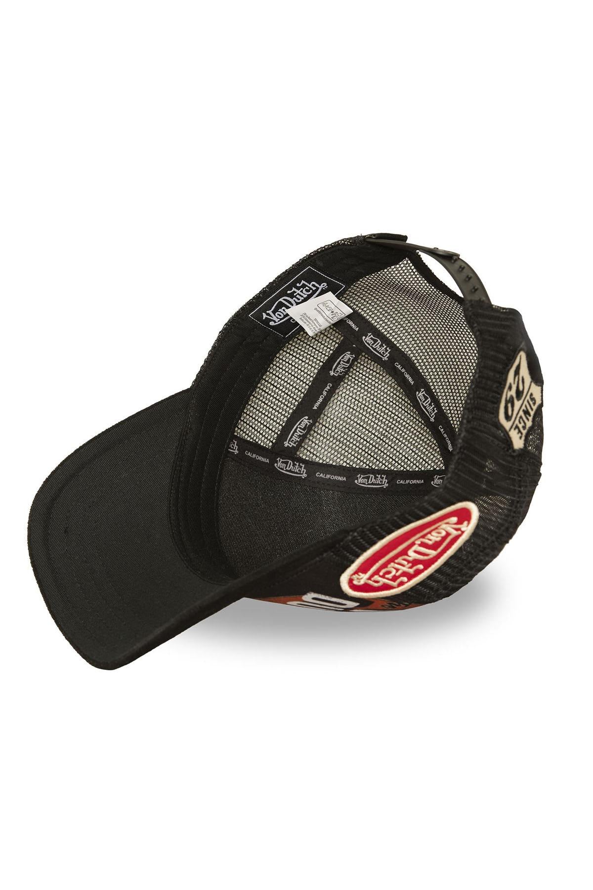 Black trucker cap with print - Image n°5