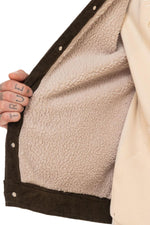 Brown corduroy jacket with embroidery - Image n°8