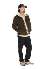 Brown corduroy jacket with embroidery - Image n°4